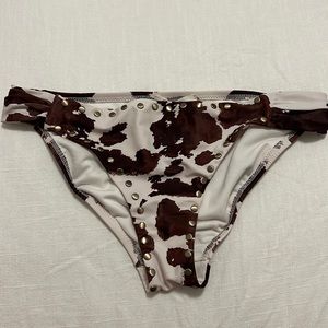 Cow print bikini bottoms